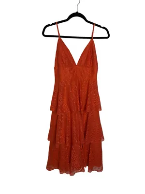 🧡 Lulus Tiered Lace Midi Dress Small 🧡‎ thumbnail 2