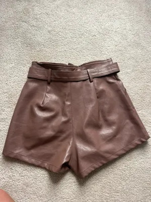 Altar'd State High Rise Leather Shorts thumbnail 2