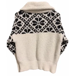 Pilcro Maia Cropped Quarter-Zip‎ Pullover Sweater Women's Size Small thumbnail 2