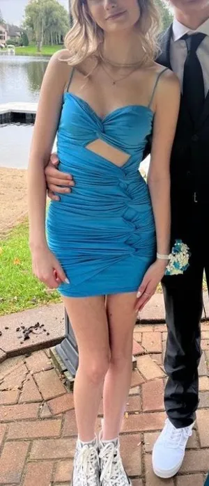 Selfie Leslie Dress Blue Mini thumbnail 1