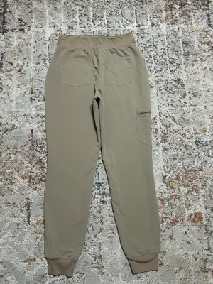 FIGS High waist Zamora jogger pants size Small khaki tan color thumbnail 8