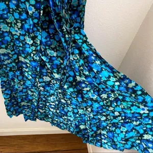 GANNI Azure Blue‎ Wrap Dress 34 thumbnail 5