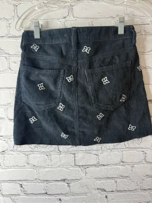 PacSun Black Embroidered Corduroy Mini Skirt 25 thumbnail 3
