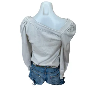 Marissa Webb White Asymmetric Sweater Top MEDIUM Business Casual Cottage $255 thumbnail 9