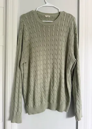 Sage Brandy Melville Cable Knit sweater  thumbnail 1