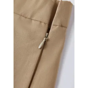 OGLmove Women Casual Daily Regular Fit Mid Rise Shorts Khaki Brown Size M thumbnail 6
