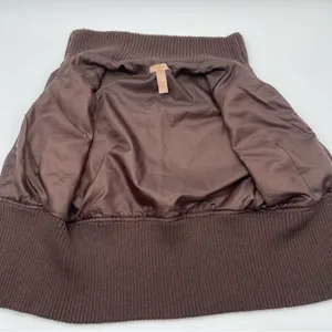 Vtg Y2K Twenty One Brown Puffer & Knit Vest Zip Up Chunky 2000s Size Large thumbnail 7