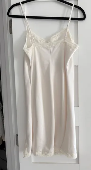 Brandy Melville Ivory Lace-Trim Slip Dress thumbnail 3