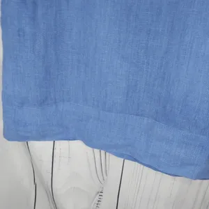 Zara Basic 100% Linen Blue V-Neck Relaxed Fit Everyday Casual Shift Dress Size S thumbnail 11