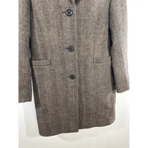 Lauren Ralph Lauren Herringbone Wool‎ Blend Coat Women's Size 6 Preppy Cozy thumbnail 5