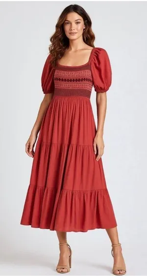 Baltic Born Smocked Top Maxi Dress size Small thumbnail 1