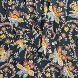 LOFT XL Tunic Top Blouse Relax‎ Fit Blue Floral Long Sleeve Button Front Boho thumbnail 3