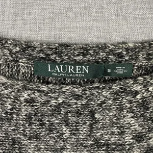 Lauren Ralph Lauren Sweater Womens Small Gray Cotton Acrylic Crew Neck Knit thumbnail 3