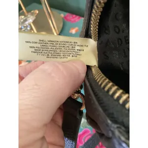 Kate Spade Black Pebbled Leather Satchel Crossbody Bag‎ Gold Hardware PXRU5510 thumbnail 7