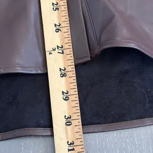 Acoa Faux Leather Shacket Sz S Brown Pearl Snap Western‎ 90's Baggy Oversized thumbnail 7