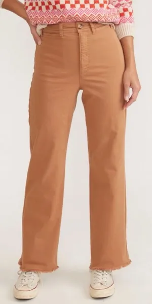 Marine Layer Bridget Full Length Pants tan brown Size 2‎ thumbnail 1
