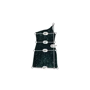 Green Sequin Homecoming Dress One Shoulder Mini Side Slit Size S Midnight Doll thumbnail 5