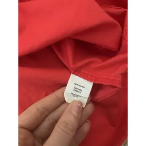 J. Crew Collared Red Coral Popover Button Shirt Dress Size XS Career Preppy thumbnail 9