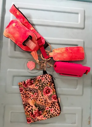 Floral‎ Leopard Print Key & Card Holder Set thumbnail 1