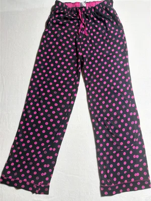 DKNY Women's Black and Pink Polka Dot Pajama Set Size Small thumbnail 6