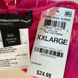 NWT INC International Concepts Fuchsia Lace Bralette thumbnail 3