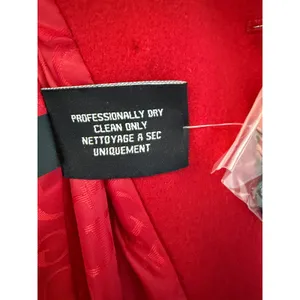 Guess Red Double Breasted Belted Pea Coat Women Size S Rouge Wool Blend Jacket thumbnail 9