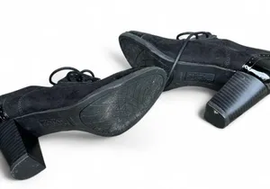 Dexflex Comfort Kara Black Mary Jane Lace-Up Oxford Block Heel Shoes 7 New thumbnail 3