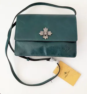 Patricia Nash Consilina Leather Crossbody Blue Coral thumbnail 1