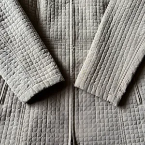 Esprit Women’s Quilted Hooded Coat Beige Long Jacket Size L Warm Outerwear thumbnail 6
