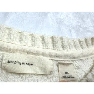 Anthropologie Sleeping on Snow Woodland Stroll Poncho Women ML Cream Good Boho thumbnail 4