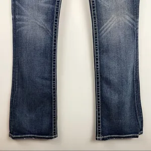 Miss Me Signature Bootcut Jeans Sz 30 Dark Wash Embellished Embroidered Y2K thumbnail 7