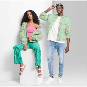 Wild Fable‎ Unisex Mint Green Floral Quilted Puffer Jacket Cozy Trendy Size L thumbnail 2