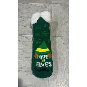 Elf Woman’s Holiday Slipper Socks Size 4-10 NEW Raised By Elves thumbnail 7