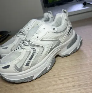 White and gray athletic sneakers Size 9 thumbnail 1