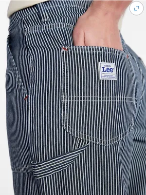 Lee Women’s Wide Leg Jeans - Navy and White Stripe thumbnail 4