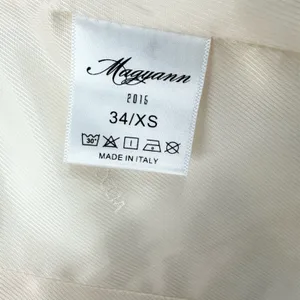Magyann Cream Boucle Fringe‎ Trim Jacket Blazer Blue Trim Size XS Women's thumbnail 5