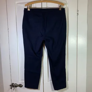 J Crew Martie Slim Cropped Pants Navy‎ Side Zip B8521 Womens 10 Office Preppy thumbnail 2