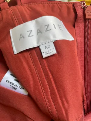 Azazie Jenna Rust Satin Formal Dress thumbnail 8