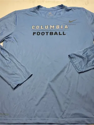 Columbia University Football Nike Tee Shirt Sz L Unisex/Women Blue Long Sleeve thumbnail 2