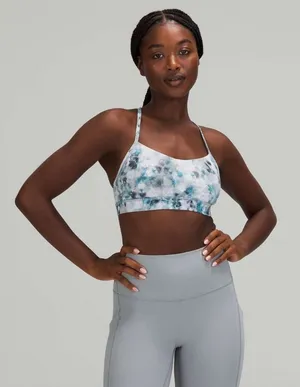 Lululemon Flow Y Bra Nulu Light Support A/C Cup Kaleidofloral Multi Size 4 thumbnail 1