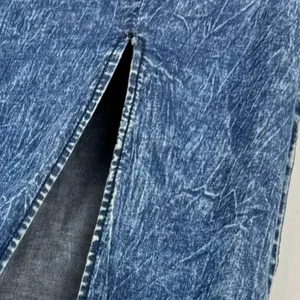 Judy Blue Denim Midi Maxi Skirt Sz 1XL Acid Wash Stretch High Slit A Line thumbnail 15