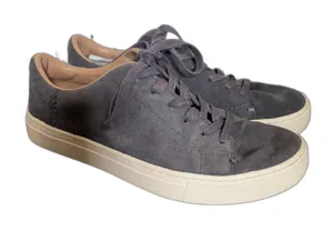 TOMS Lenox Suede Low‎ Top Sneakers Charcoal Grey Womens Size 7.5 Casual Shoes thumbnail 1