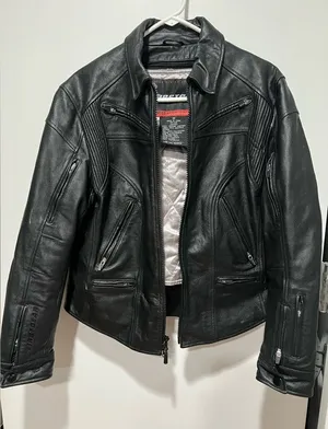 First Gear leather motorcycle jacket Black Size M thumbnail 1