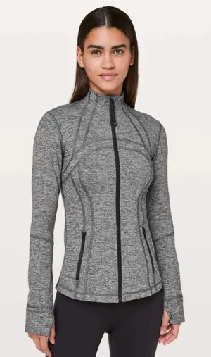 Lululemon Black Heathered Define Jacket Full Zip‎ Size 2 thumbnail 1