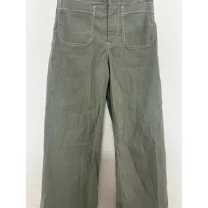 Anthropologie Maeve Colette Crop Pants Maeve Contrast Stitch Moss Olive Green 24 thumbnail 10