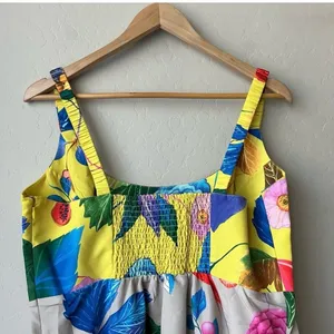 Tuckernuck Vivid Jardin Dominique Dress S Multi Yellow Floral Midi NWT thumbnail 6