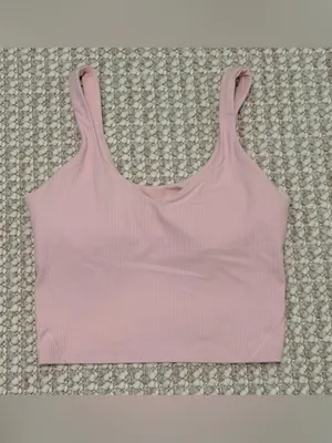lululemon Pink Align Ribbed Tank Top size 8 thumbnail 3