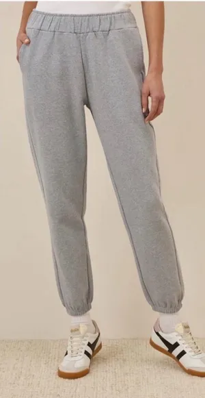 Pact Organic Cotton Cloud Brushed Fleece Jogger Sweatpants Gray Medium thumbnail 1