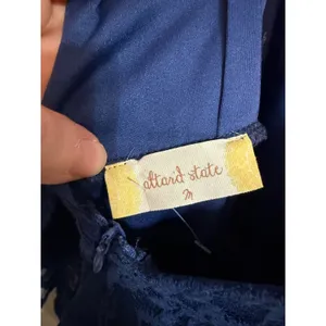 Altar'd State Blue Lace Bell Sleeve Open Back Mini Dress NWT M‎ Romantic Whimsy thumbnail 10