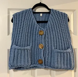 Button up sweater Blue thumbnail 1